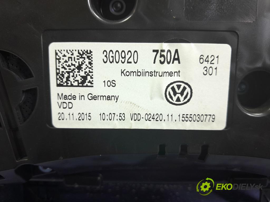 Vw Passat 2015 prístrojovka/ budíky 3G0920750A