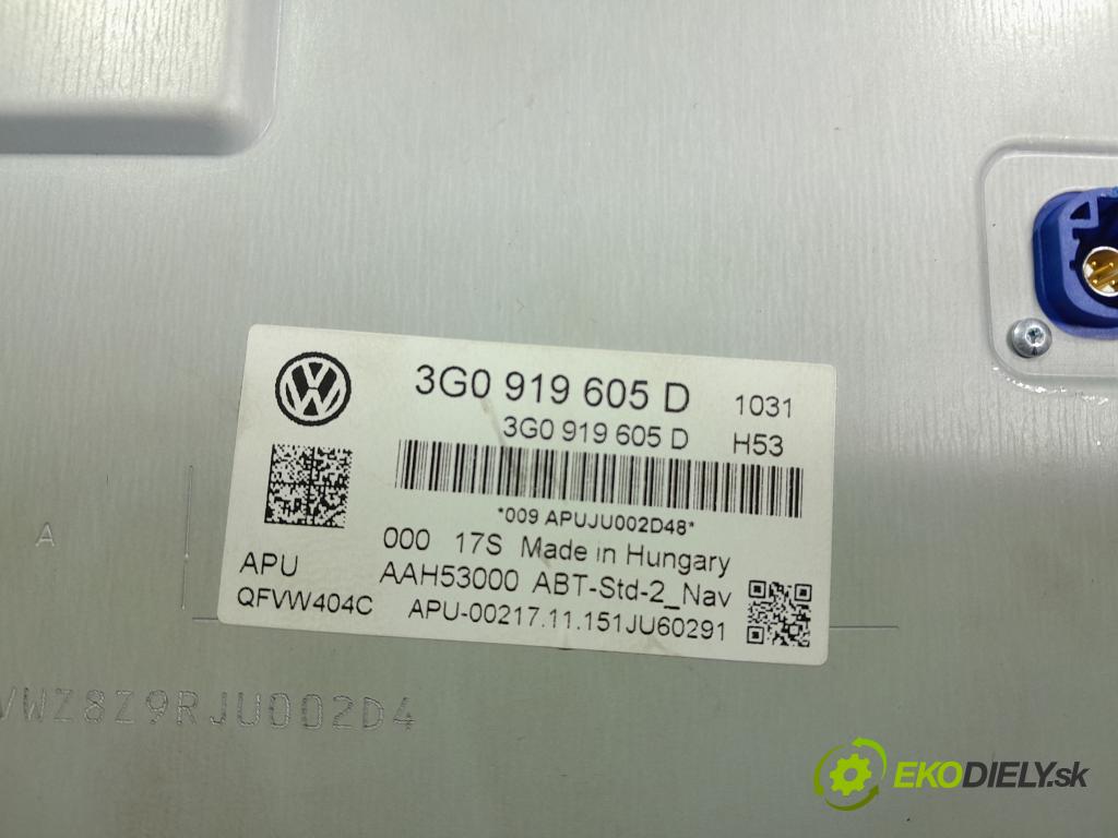 Vw Passat 2015 Zobrazit: Rádio: / GPS 3G0919605D