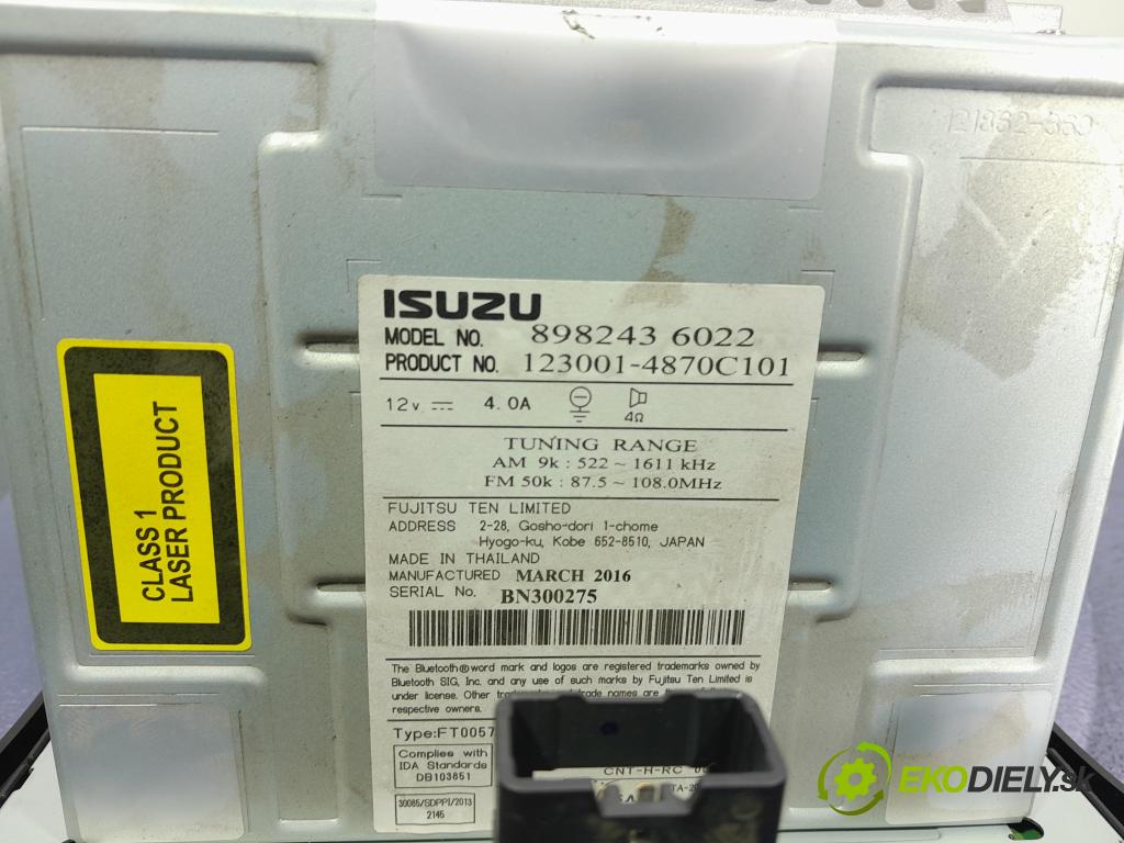 Isuzu --- 2018 Radio I Navigácia: 8982436022