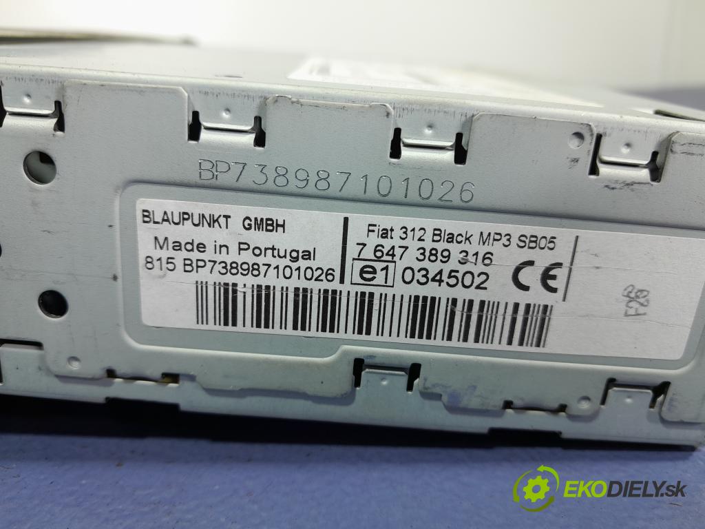 Fiat 500 2008 Radio I Navigácia: 7354524860