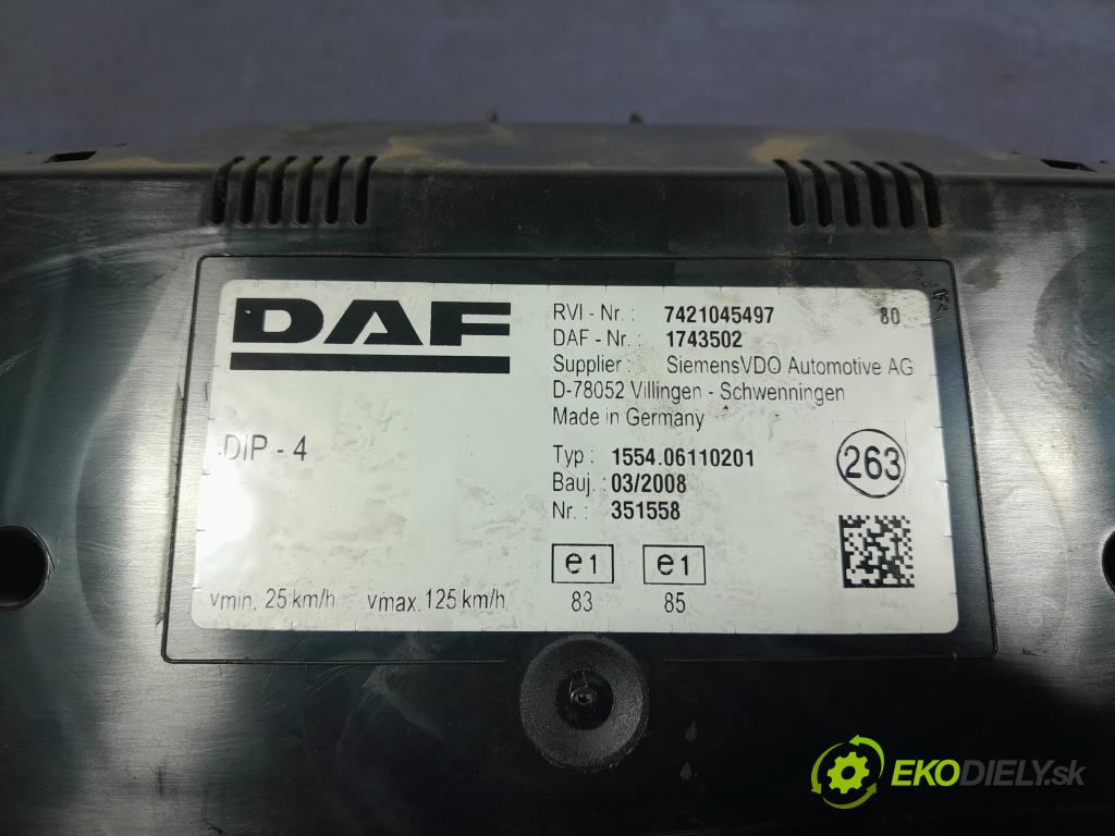 Daf Fa lf55 2008 prístrojovka/ budíky 1743502
