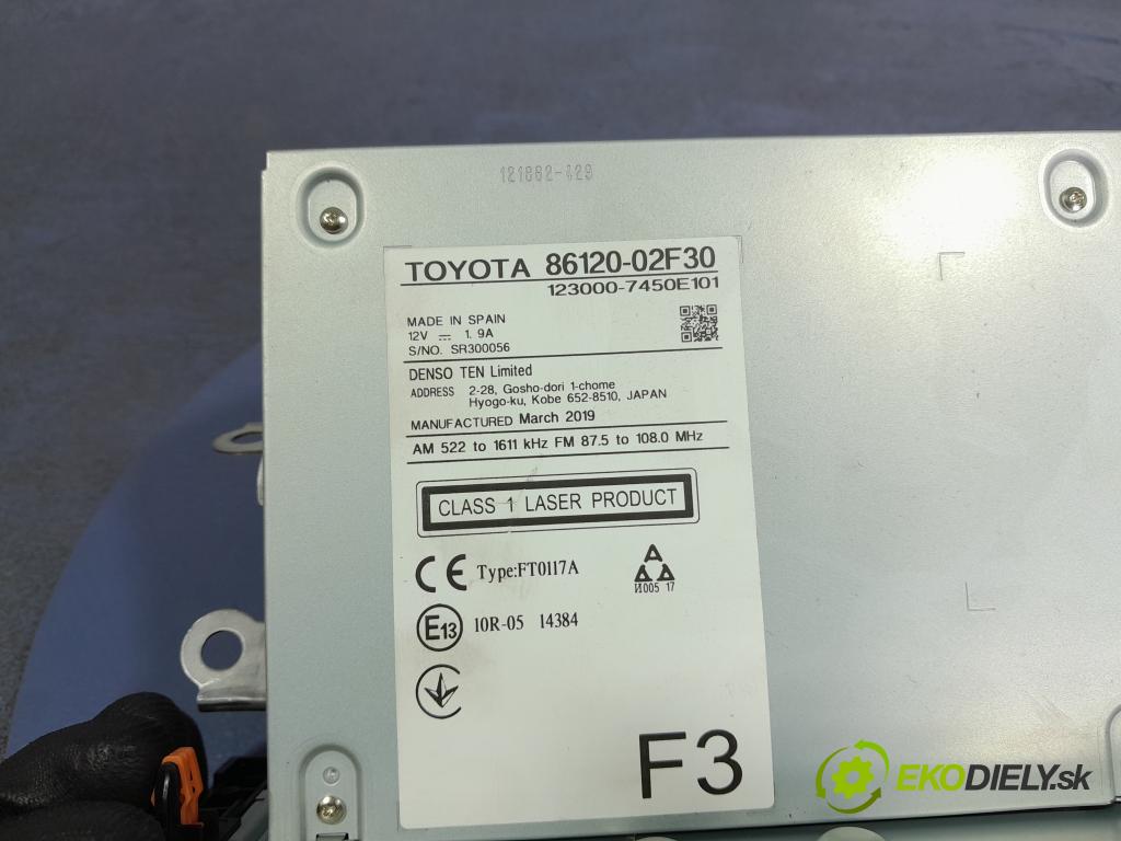 Toyota Corolla 2019 Zobrazit: Rádio: / GPS 86120-02F30