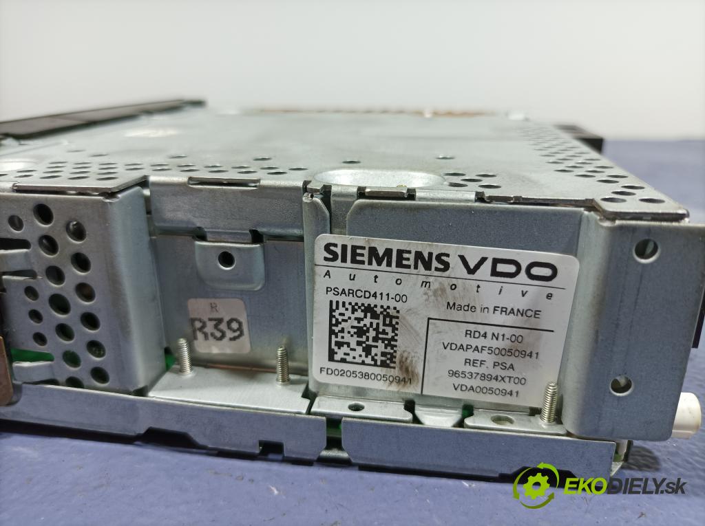 Citroen C2 2005 Radio I Navigácia: 96537894XT