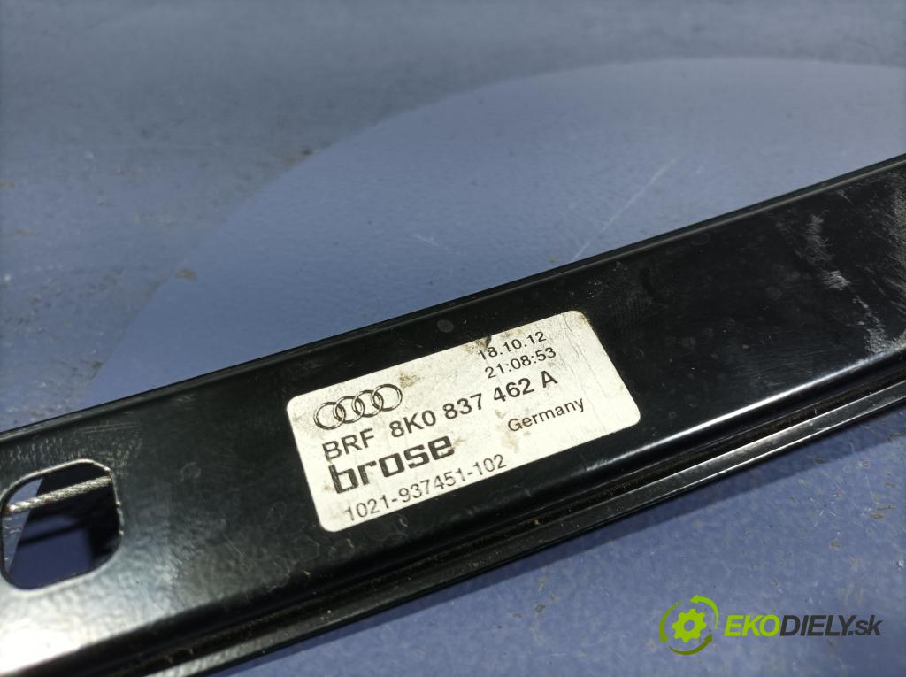 Audi A4 2012 mechanismus stahování Sklenka: před v pravo: 8K0837462A