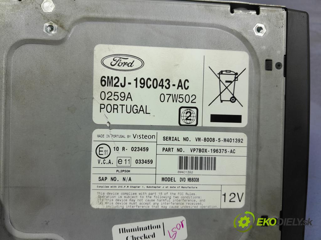 Ford Galaxy 2008 Radio I Navigácia: 6M2J-19C043-AC