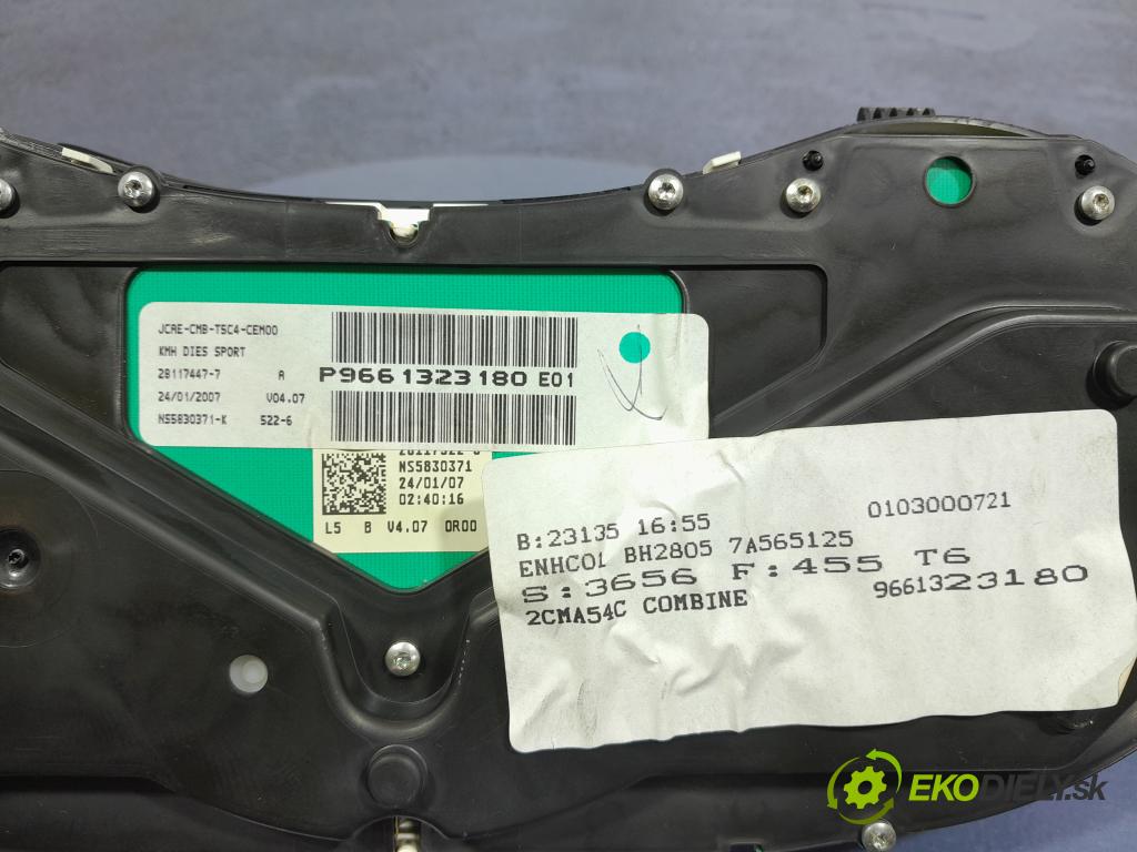 Peugeot 307 2007 prístrojovka/ budíky P9661323180