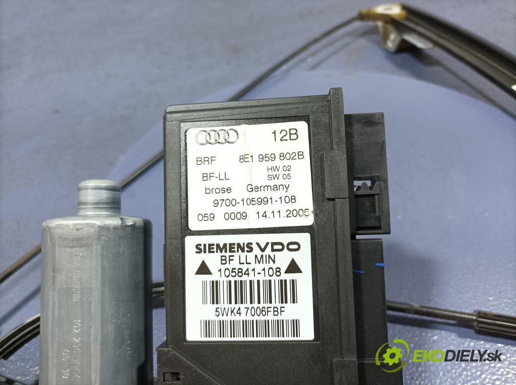 Audi A4 2006 mechanismus stahování Sklenka: před v pravo: 8E0837462B