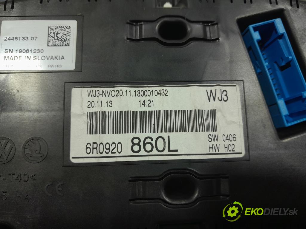 Vw Polo 2013 prístrojovka/ budíky 6R0920860L