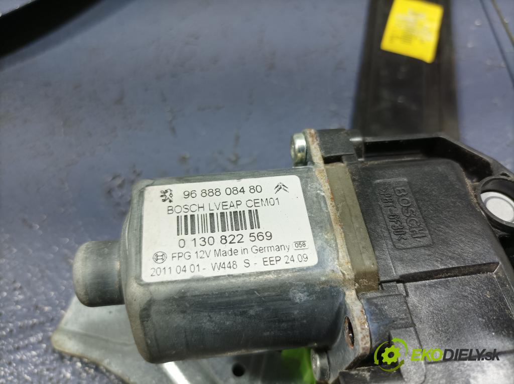 Peugeot 508 2011 mechanismus stahování Sklenka: Zad: Levý: 9686441380