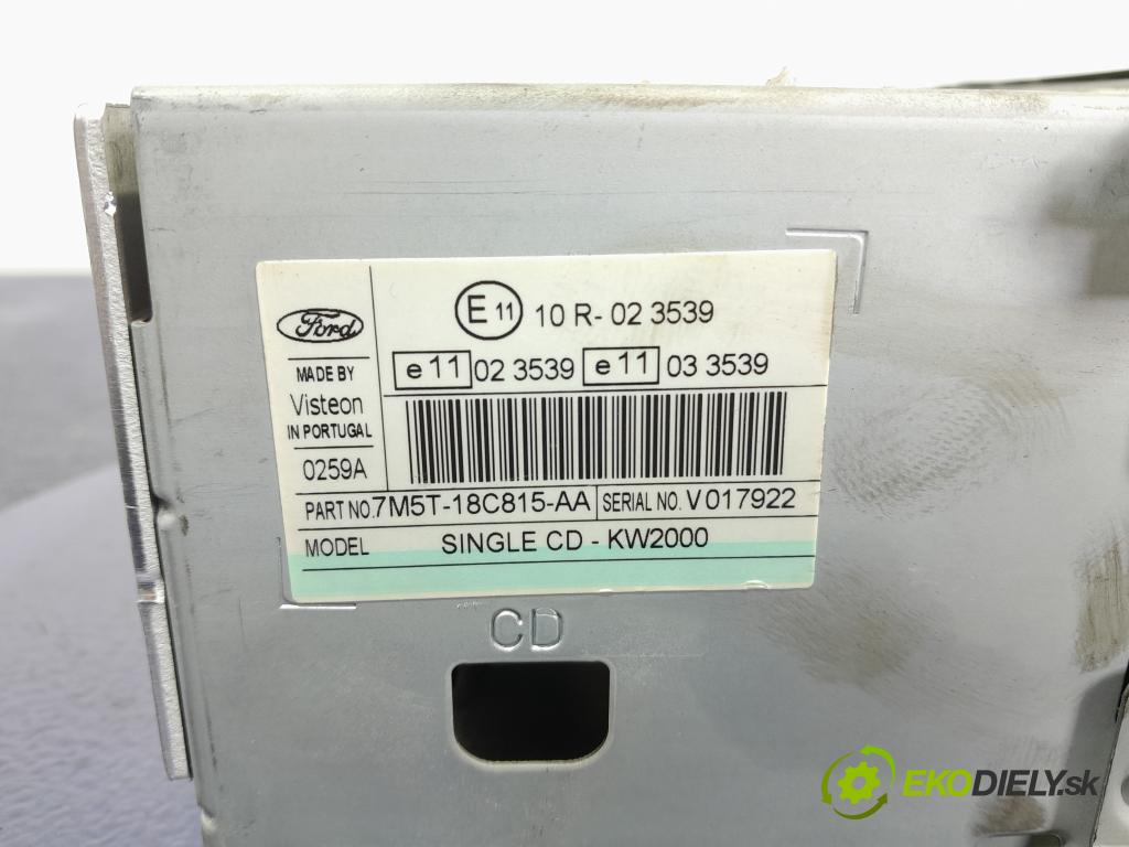 Ford Focus 2006 Radio I Navigácia: 7M5T-18C815-AA