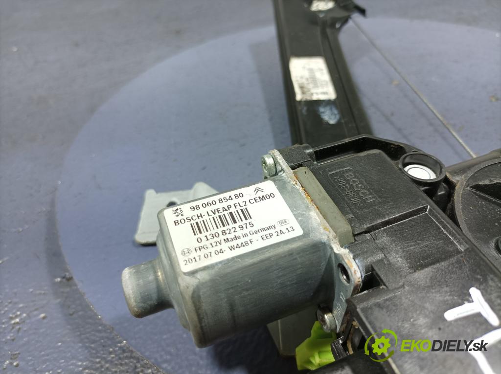 Peugeot 508 2017 mechanismus stahování Sklenka: Zad: Levý: 01