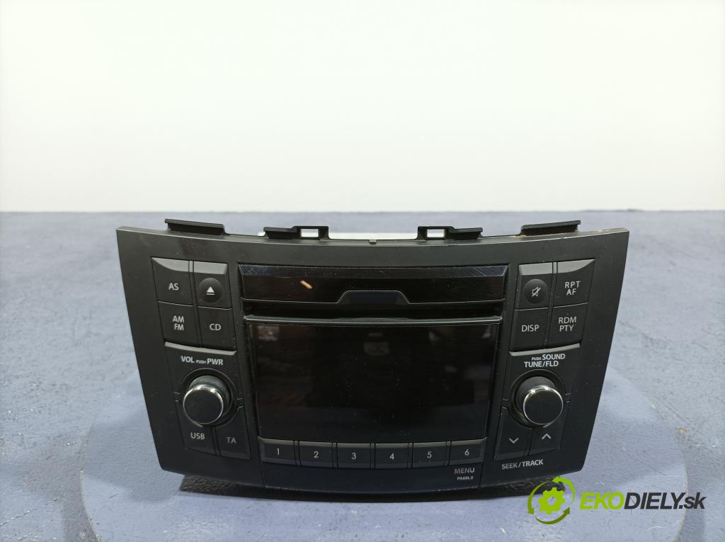 Suzuki Swift 2012 Radio I Navigácia: 39101-68L01