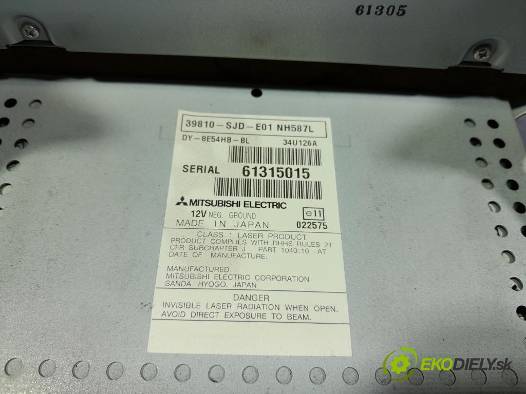 Honda Fr-v 2006 Radio I Navigácia: 39810-SJD-E01