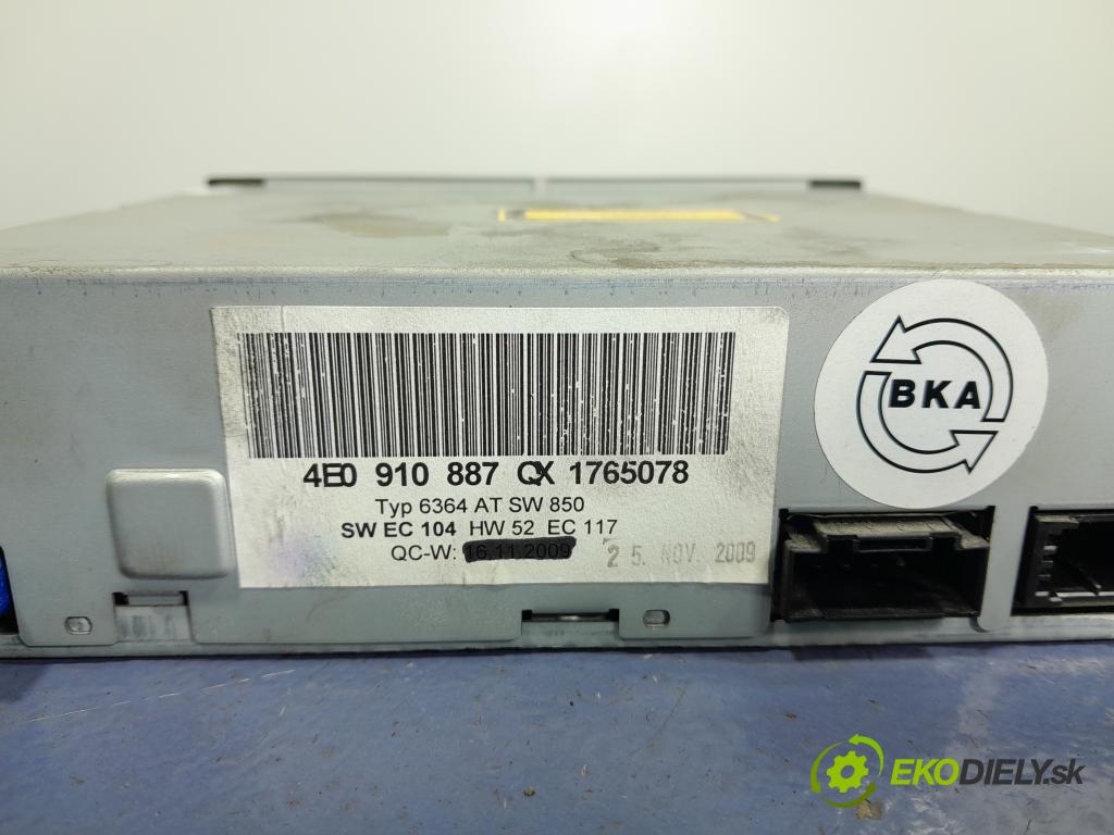 Audi A6 2006 Radio I Navigácia: 4E0910887QX