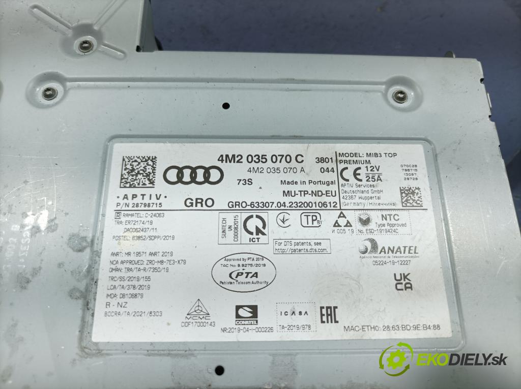 Audi A7 2023 Radio I Navigácia: 4M2035070C