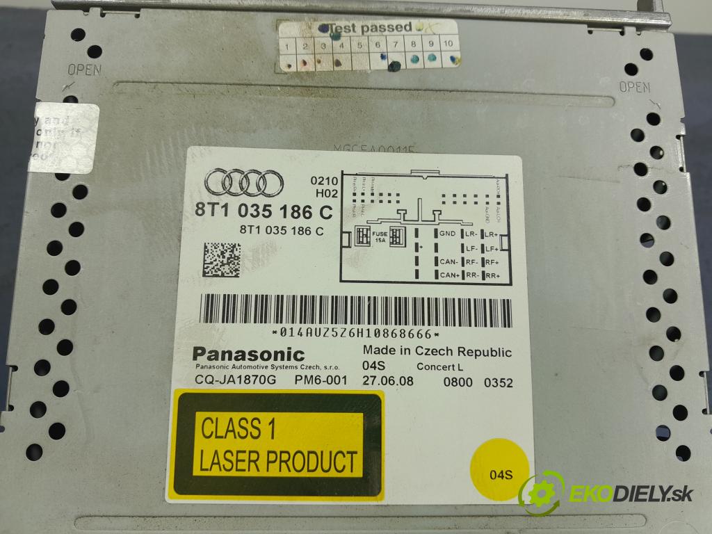 Audi A4 2008 Radio I Navigácia: 8T1035186C