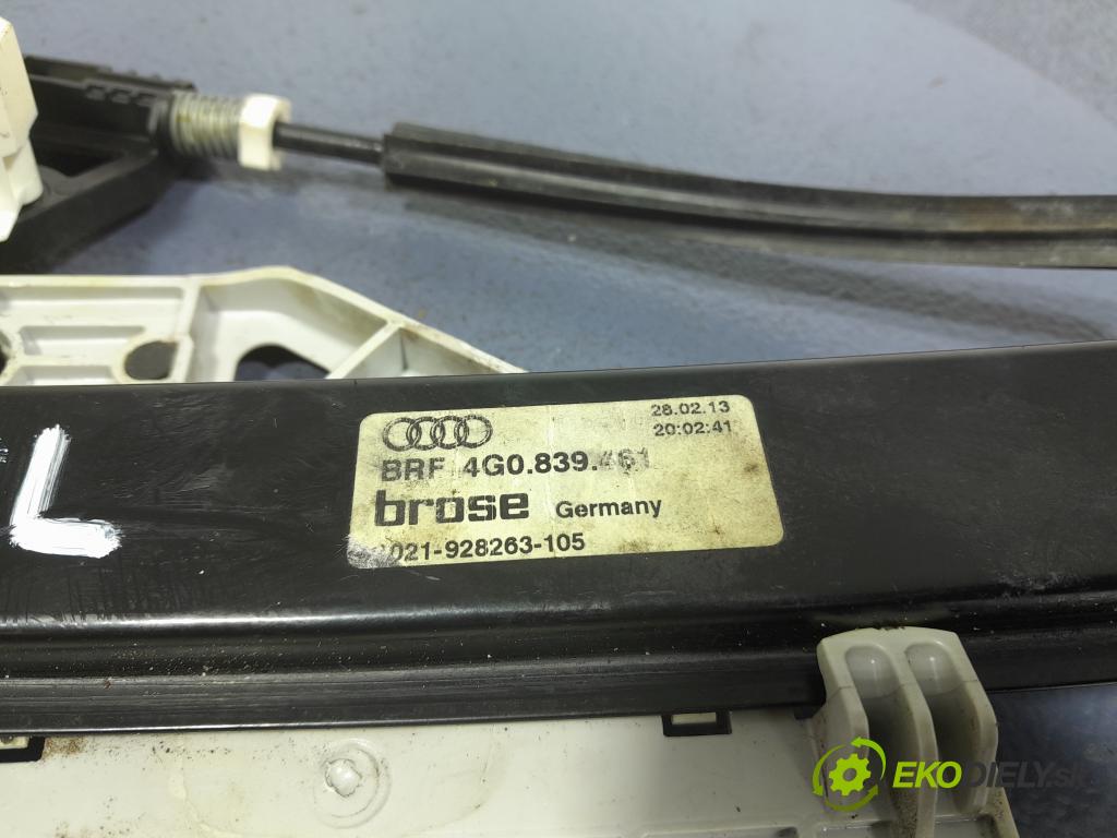 Audi A6 2013 mechanismus stahování Sklenka: Zad: Levý: 4G0839461