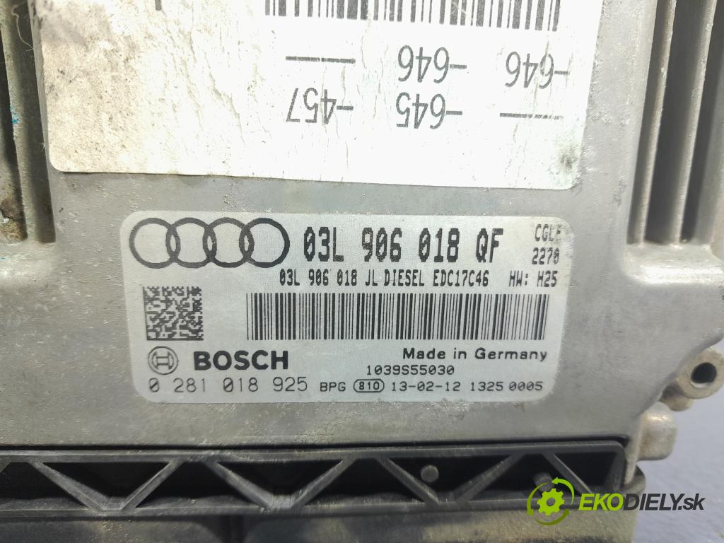 Audi A6 2013 řídící jednotka Motor: 03L906018QF