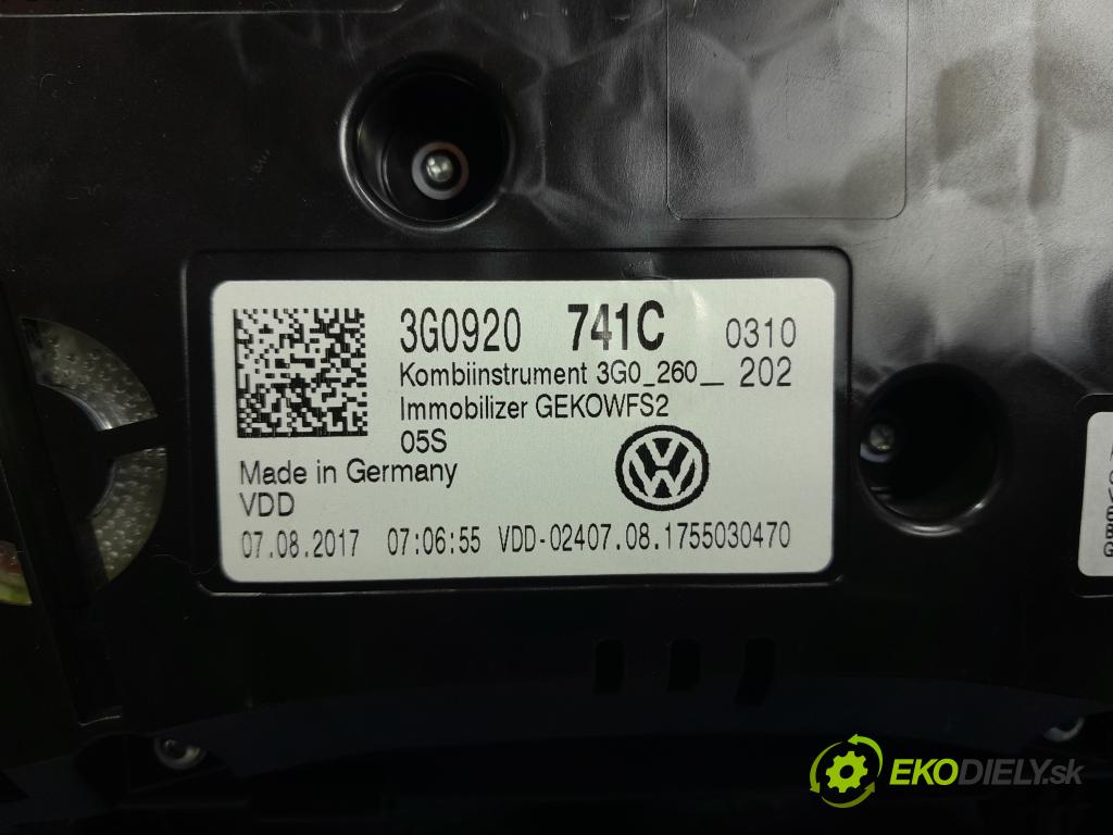 Vw Passat 2017 prístrojovka/ budíky 3G0920741C
