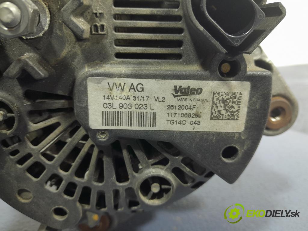 Vw Passat 2017 Alternator 03L903023L
