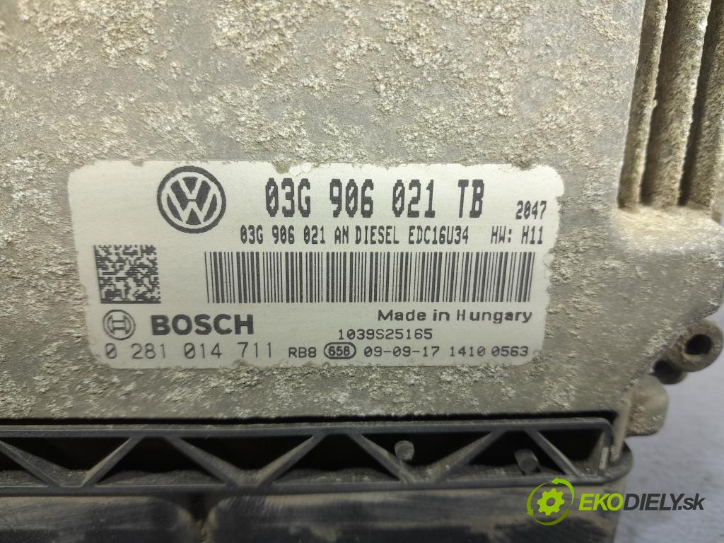 Skoda Octavia 2009 řídící jednotka Motor: 03G906021TB