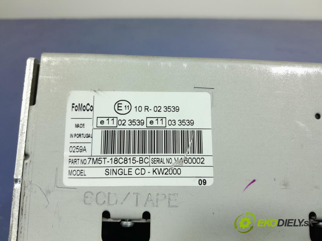 Ford Focus 2010 Radio I Navigácia: 7M5T-18C815-BC