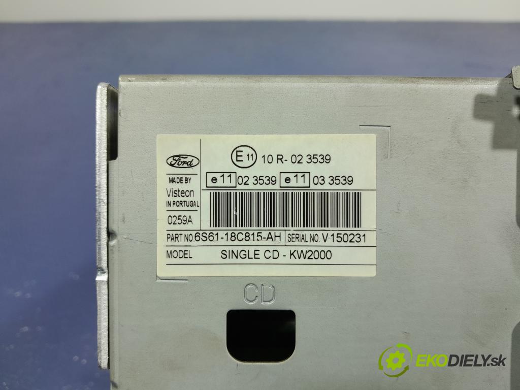 Ford C-max 2007 Radio I Navigácia: 6S61-18C815-AH