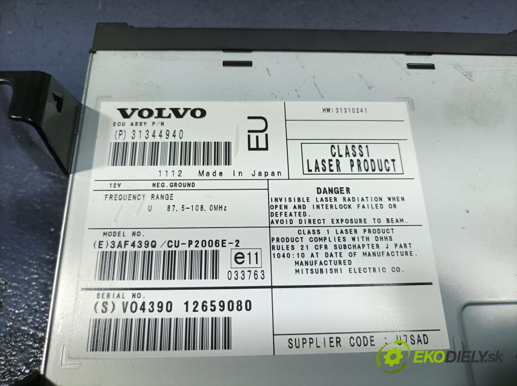 Volvo Xc90 2012 Radio I Navigácia: 31344940