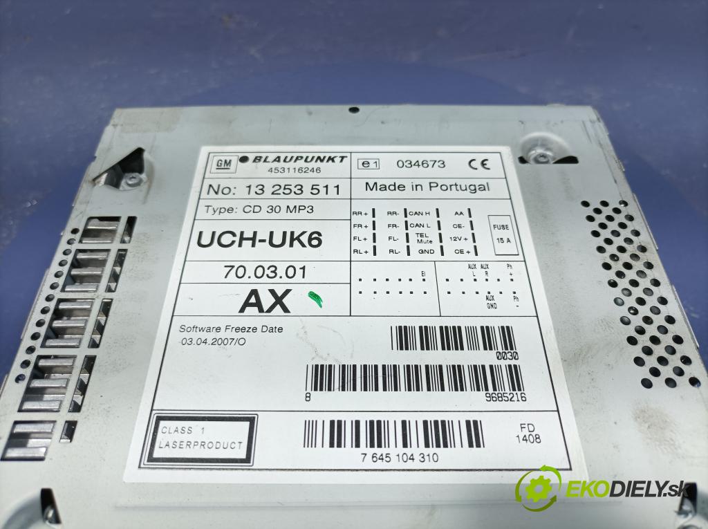 Opel Meriva 2008 Radio I Navigácia: 13253511