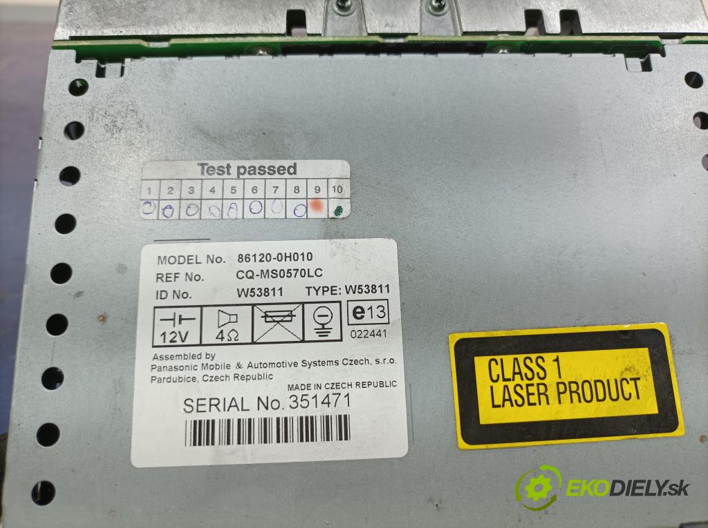 Citroen C1 2006 Radio I Navigácia: 86120-0H010