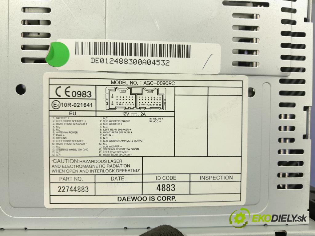 Chevrolet Captiva 2011 Radio I Navigácia: 22744883