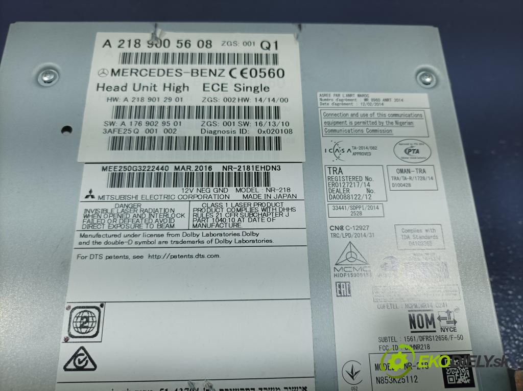 Mercedes Cls 2016 Radio I Navigácia: A2189005608