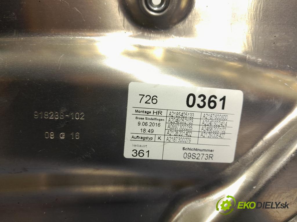Mercedes Cls 2016 mechanismus stahování Sklenka: Zad: v pravo: 918238-102