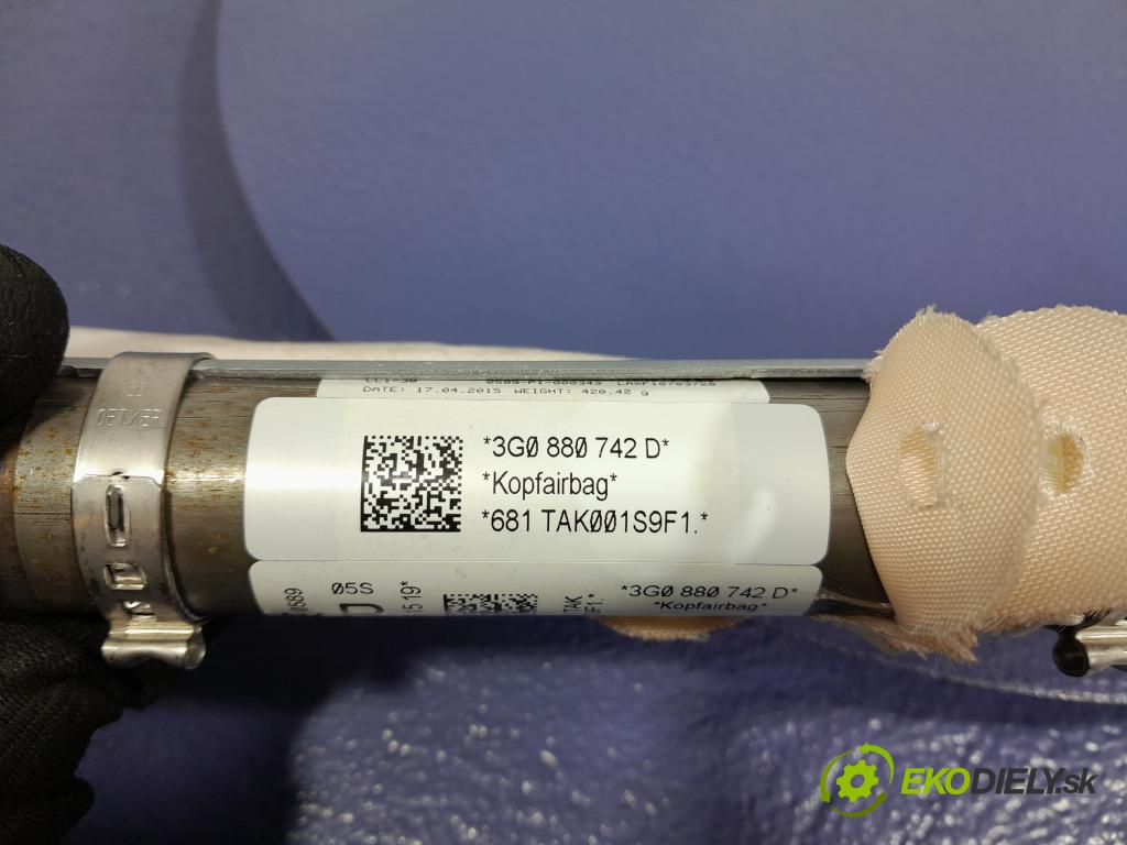 Vw Passat 2015 Airbag: clona x 3G0880742D