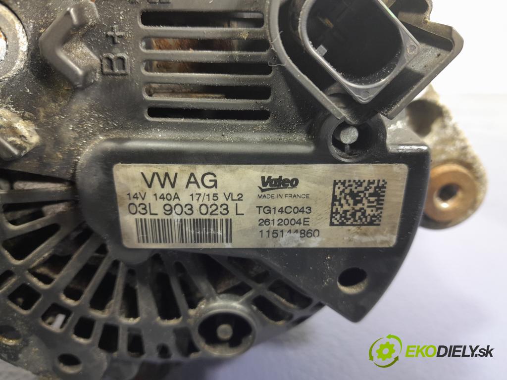 Vw Passat 2015 Alternator 03L903023L