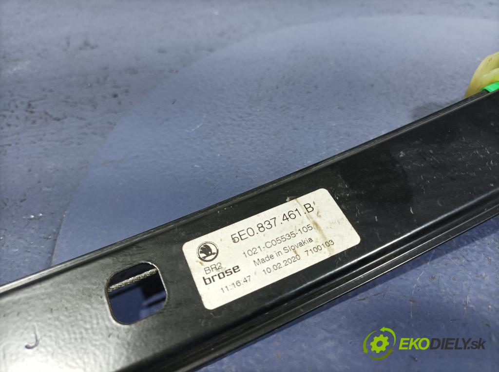 Skoda Octavia 2020 mechanismus stahování Sklenka: před Levý: 5E0837461B