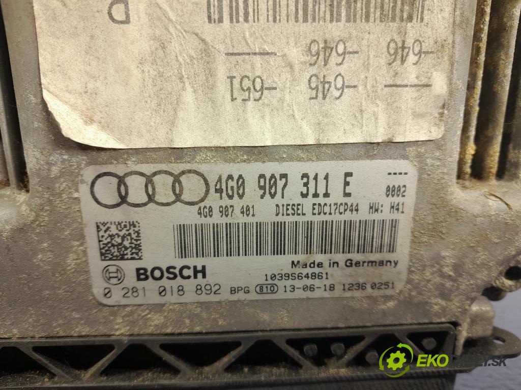 Audi A7 2013 riadiaca jednotka Motor: 4G0907311E