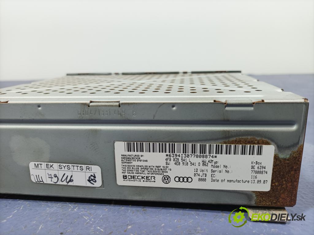 Audi A6 2007 Radio I Navigácia: 4F0035541L