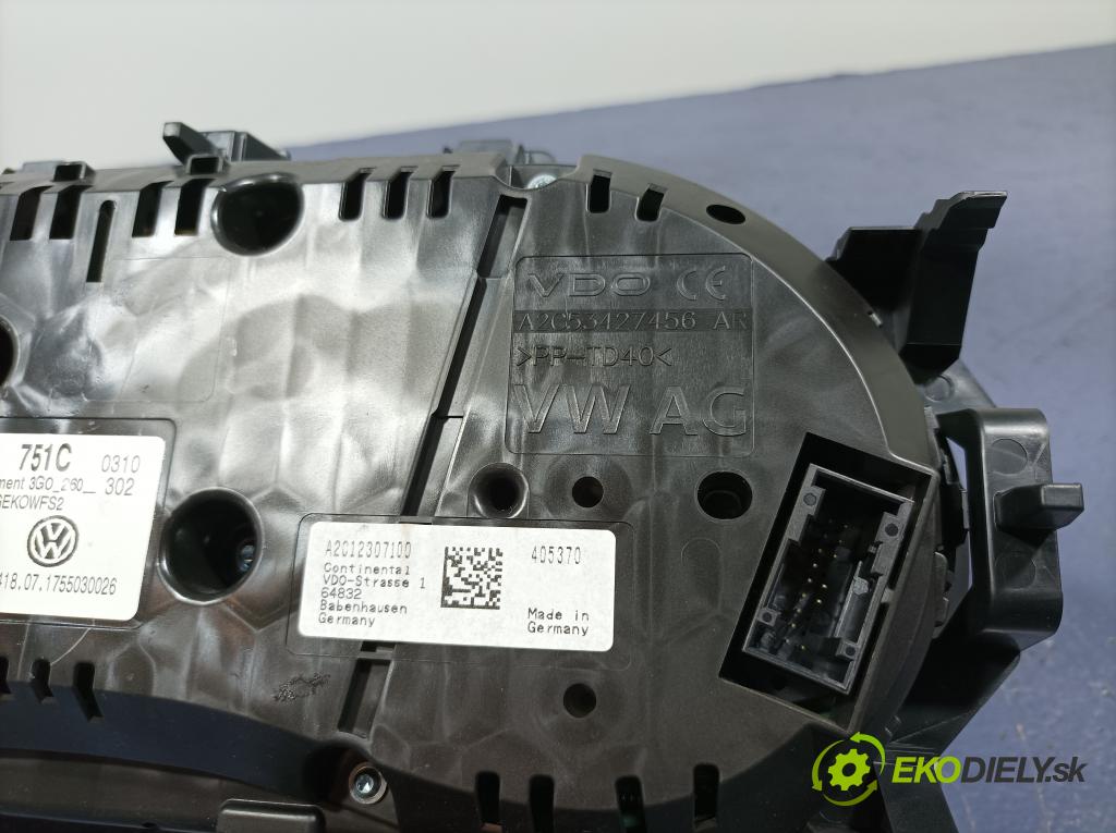 Vw Passat 2017 prístrojovka/ budíky 3G0920751C