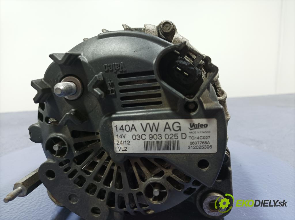 Vw Golf 2012 Alternator 03C903025D