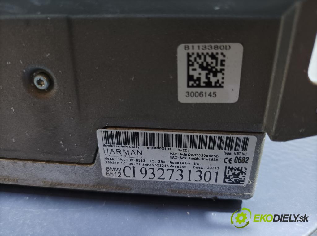 Bmw X3 2013 Radio I Navigácia: 9327313