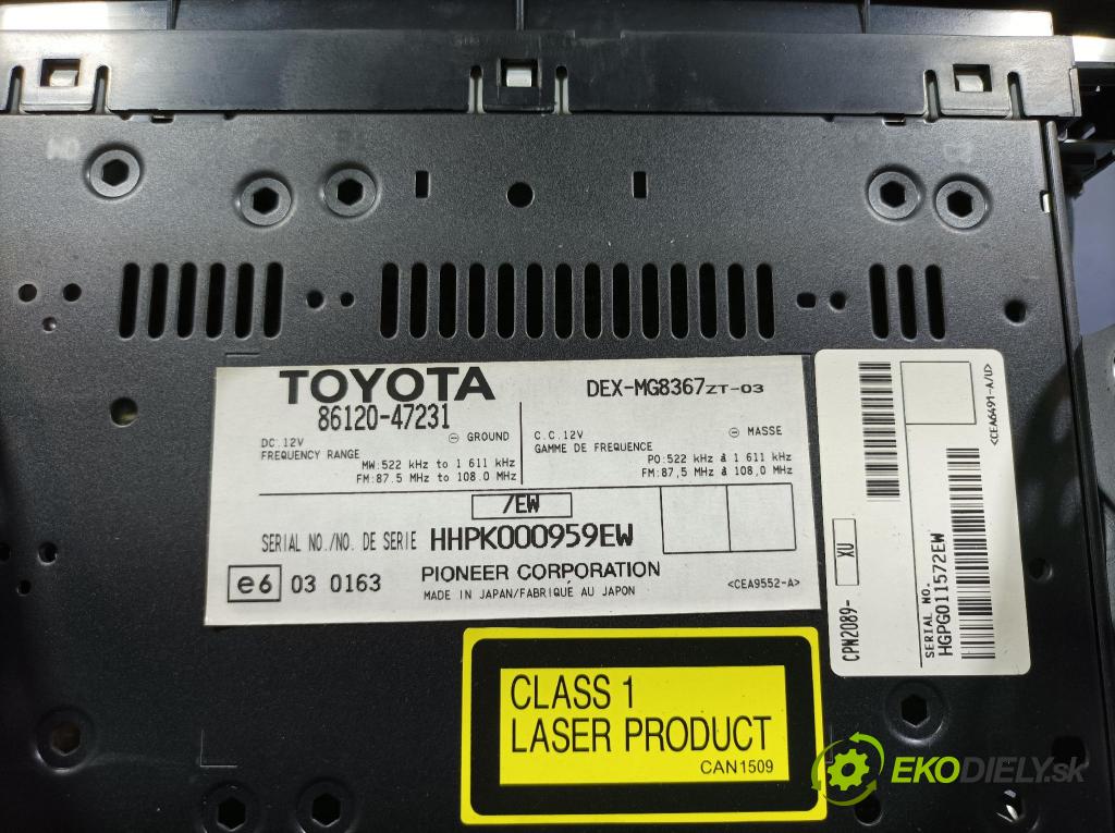 Toyota Prius 2007 Radio I Navigácia: 86120-47231