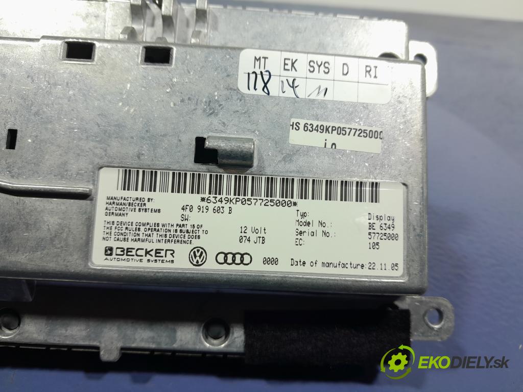 Audi A6 2005 Zobrazit: Rádio: / GPS 4F0919603B