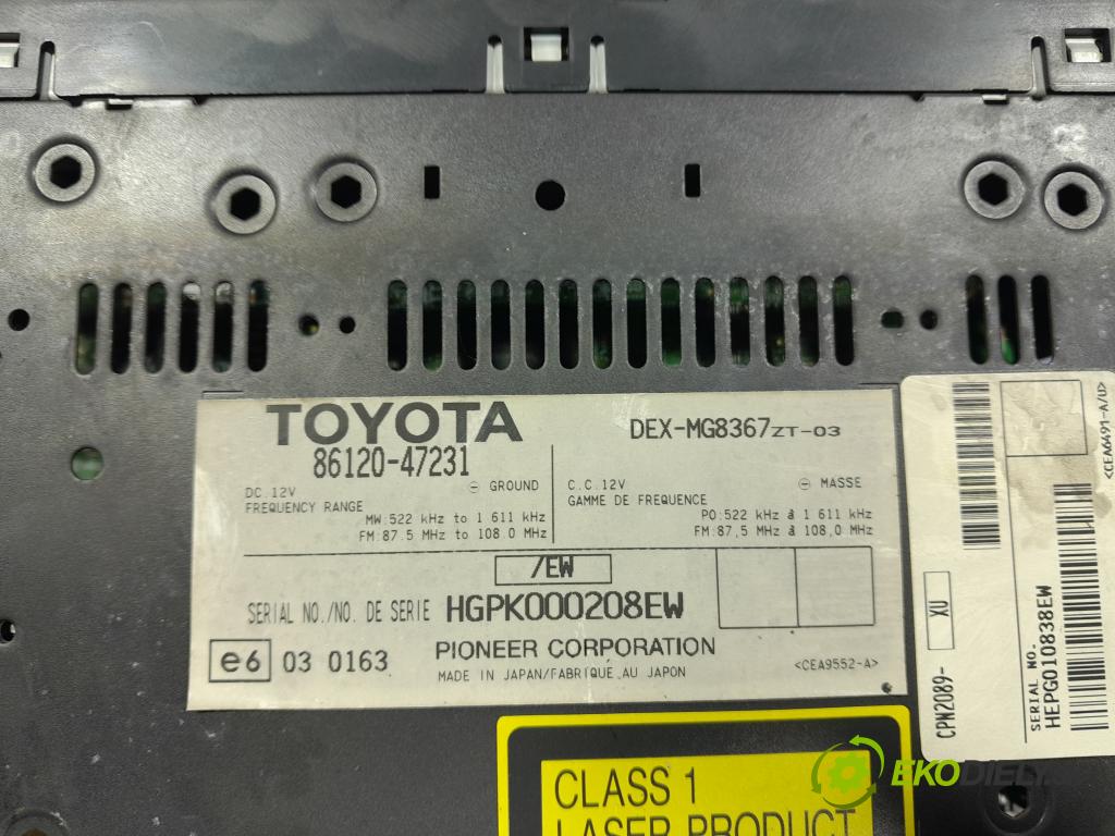 Toyota Prius 2008 Radio I Navigácia: 86120-47231