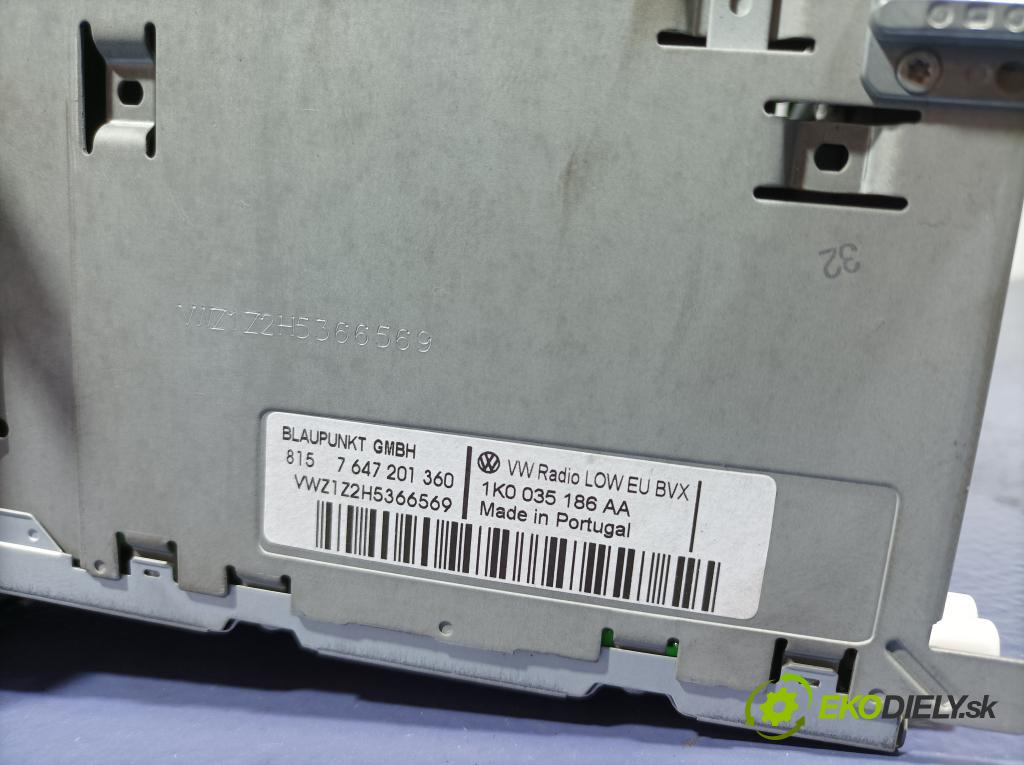 Vw Jetta 2008 Radio I Navigácia: 1K0035186AA