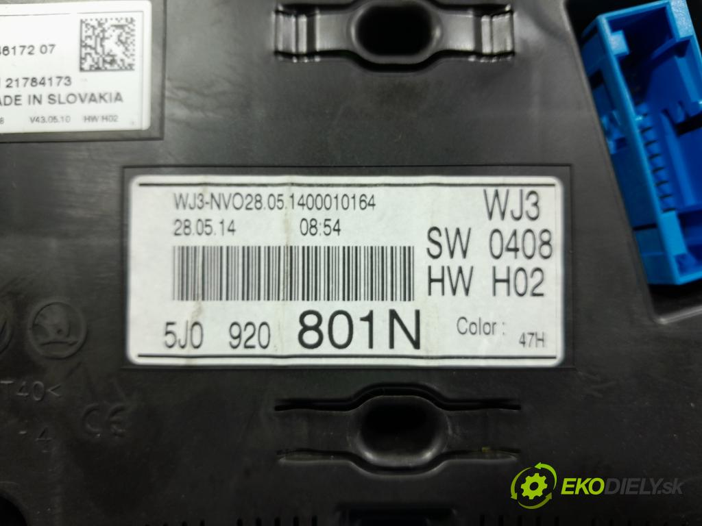 Skoda Fabia 2014 prístrojovka/ budíky 5J0920801N