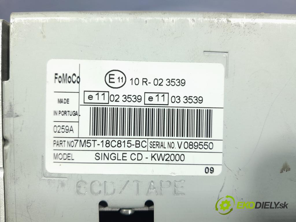 Ford Focus 2009 Radio I Navigácia: 7M5T-18C815-BC