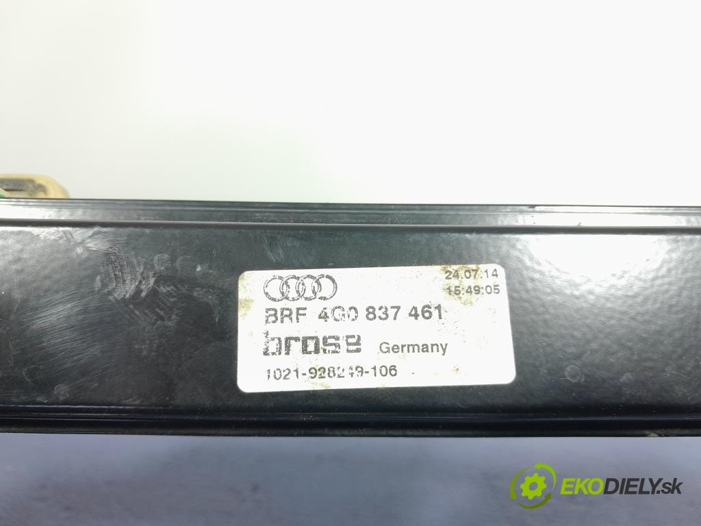 Audi A6 2014 mechanismus stahování Sklenka: před Levý: 4G0837461