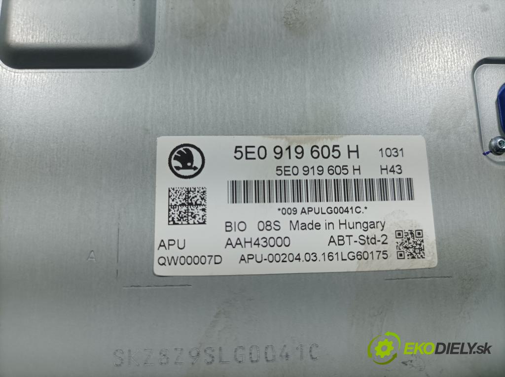 Skoda Octavia 2016 Zobrazit: Rádio: / GPS 5E0919605H