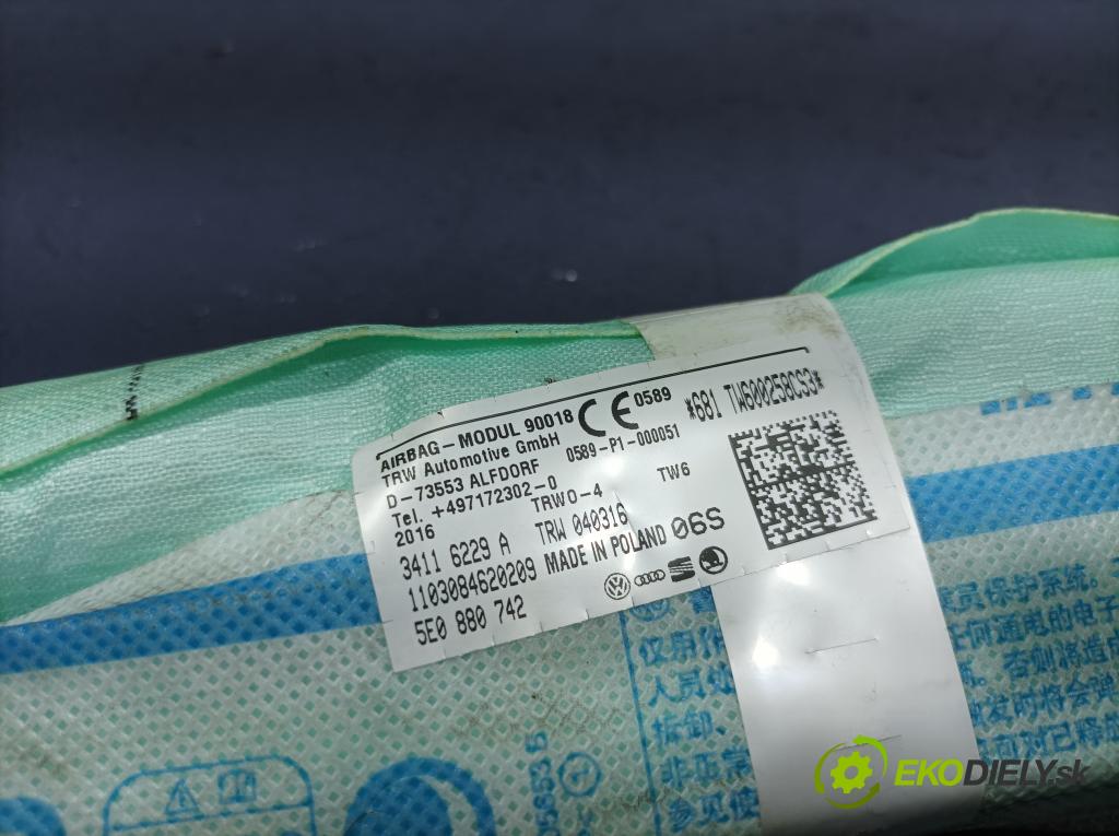 Skoda Octavia 2016 Airbag: clona x 5E0880742